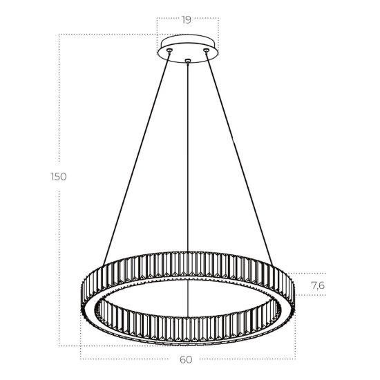 Lampa wisząca kryształowa SPARK AZ5788 30W/3000K AZZARDO