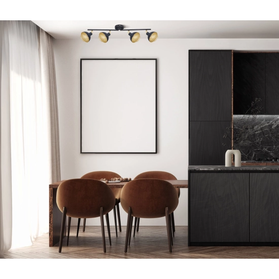 Listwa oświetleniowa Savio SPL-27357-4-BK-GD Italux
