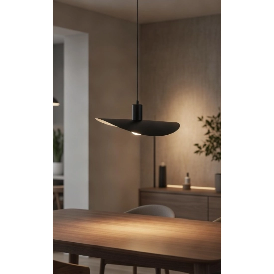 Lampa wisząca Savana 1xE27 czarna 61624 ALFA
