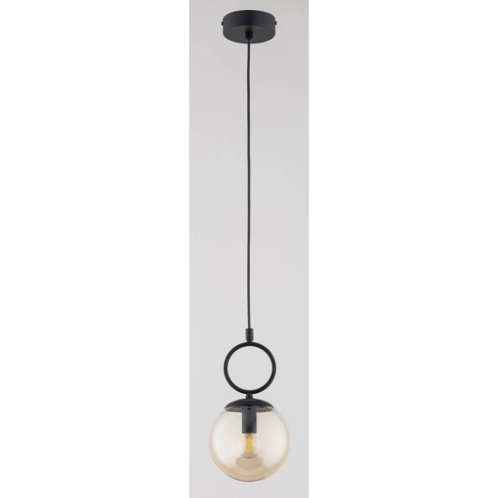 Lampa wisząca Sitro 1xE14 czarna-bursztyn 61470 ALFA