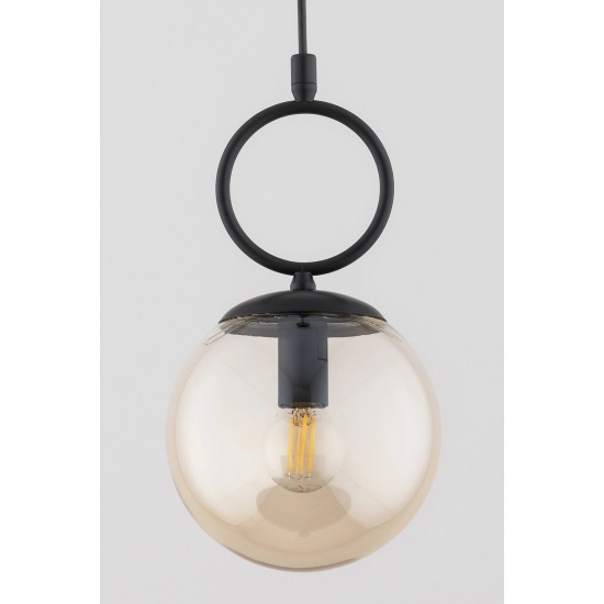 Lampa wisząca Sitro 1xE14 czarna-bursztyn 61470 ALFA