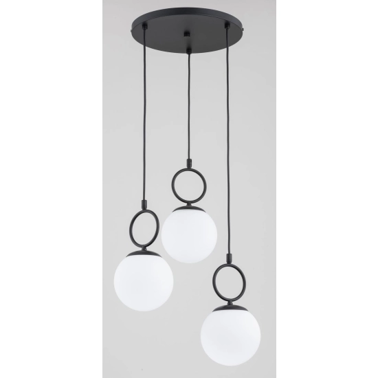 Lampa wisząca Sitro 3xE14 czarna-biała 62562 ALFA