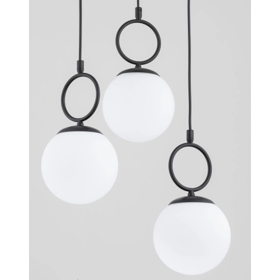 Lampa wisząca Sitro 3xE14 czarna-biała 62562 ALFA