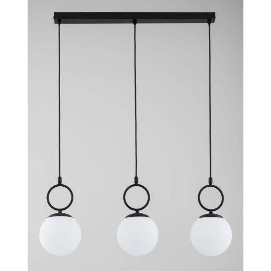 Lampa wisząca Sitro listwa 3xE14 czarna-biała 62564 ALFA