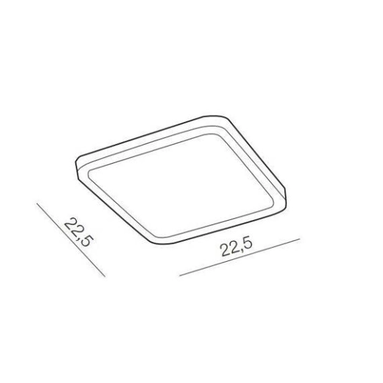 Oprawa podtynkowa Slim 22 Square 3000K IP44 (black) AZ4169 AZZARDO