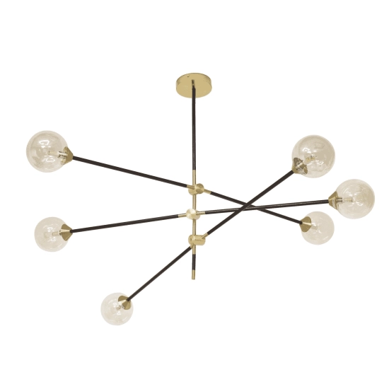 Lampa wisząca Solen 6 (black/gold) AZ4700 AZZARDO