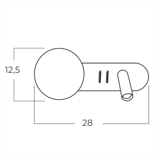 Lampa ścienna TRASIMENO WALL AZ5641 AZZARDO