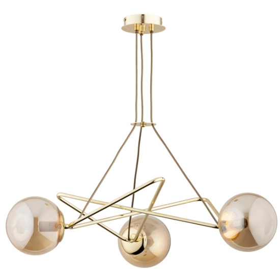 Lampa wisząca TRISTAN ZŁOTA 3xE14 62343 ALFA
