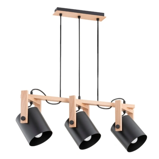 Lampa wisząca TROIS DREWNIANA 3xE27 63056 ALFA