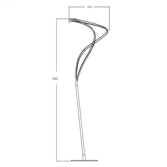Lampa podłogowa TWIST FLOOR 3-STEP DIMM AZ5738 AZZARDO