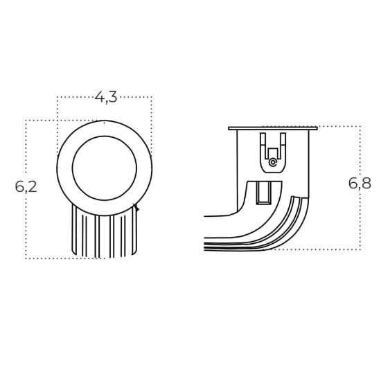 Oprawa podtynkowa TORK 9W CCT SWITCH AZ6086 AZZARDO