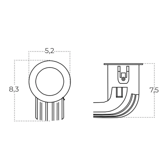 Oprawa podtynkowa TORK 12W CCT SWITCH AZ6087 AZZARDO