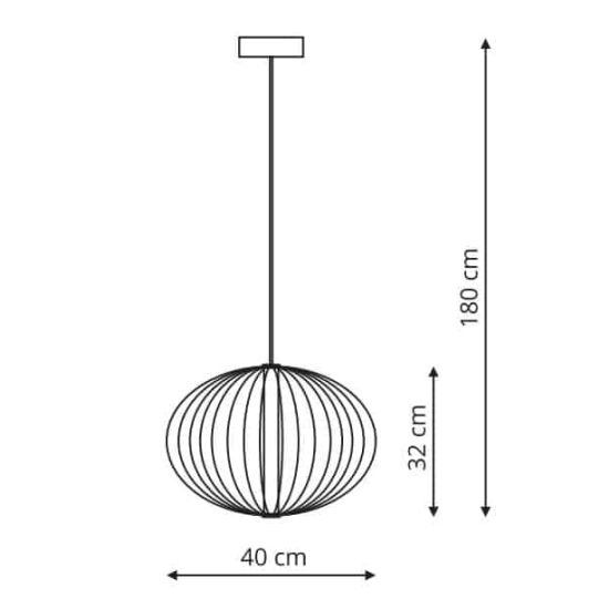 kinkiecik.pl Treviso lampa wisząca mała czarna LP-798/1P S BK Light Prestige