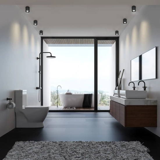 Tubka Luna 1xGU10 czarna IP65 CL0103-BK yaskr