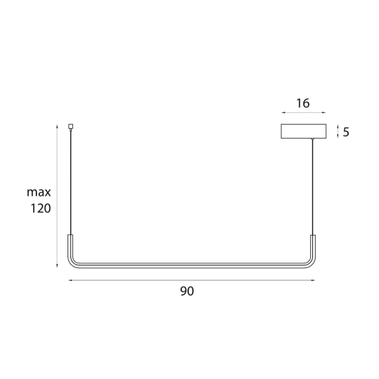 Lampa Wisząca Urus 17W P0644 MaxLight