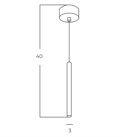 Lampa wisząca VERNO 1 40 AZ6261 8W/4000K AZZARDO