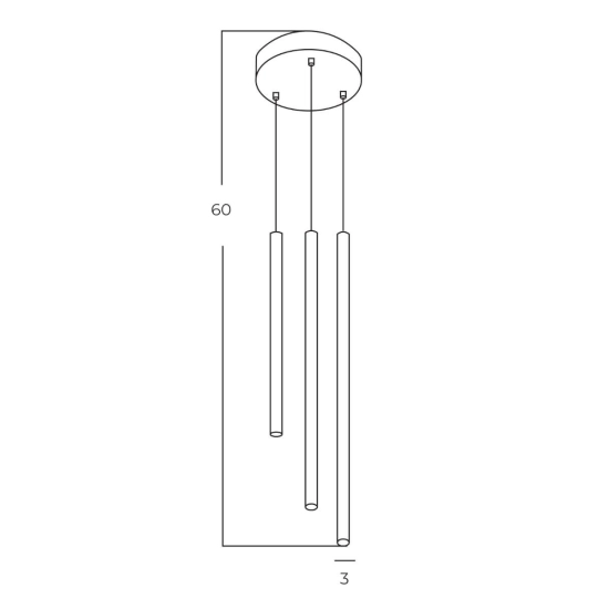 Lampa wisząca VERNO 3 AZ6313 4000K AZZARDO