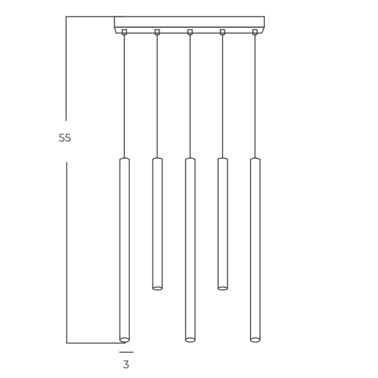 Lampa wisząca VERNO 5 AZ6315 4000K AZZARDO