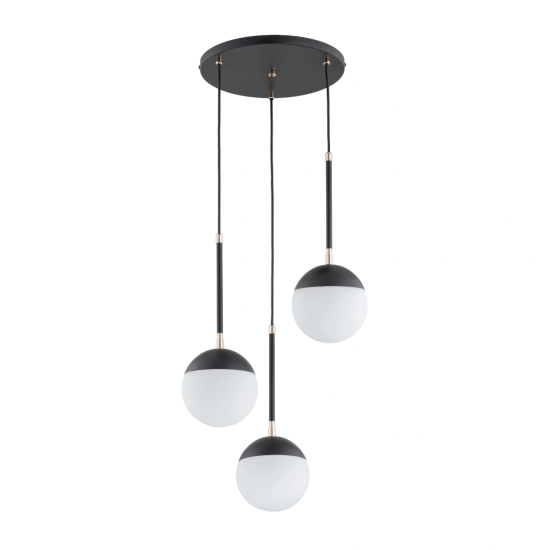 Lampa wisząca VOLDA REX CZARNO-BIAŁA 3xE14 44cm 62334 ALFA