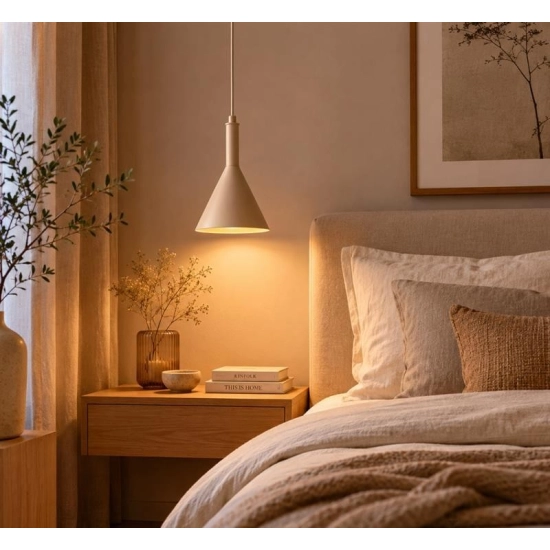 Lampa wisząca Velvet 1xE27 beżowa 61682 ALFA