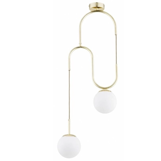 Lampa wisząca Venon 2xE14 złota biała 62665 ALFA