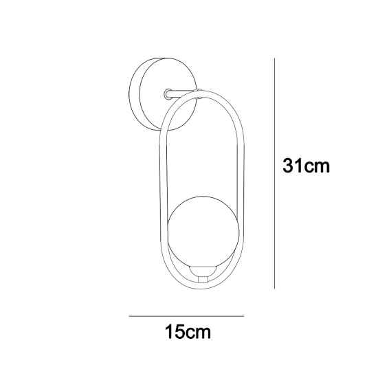Kinkiet Lupus WL-3965-1-BL Italux