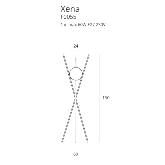 XENA F0055 LAMPA PODŁOGOWA MaxLight - zdjęcie dodatkowe 2