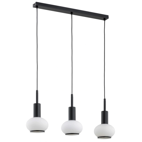 Lampa wisząca ZEBRA CZARNO-BIAŁA 3xE14 62309 ALFA
