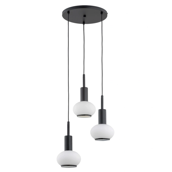 Lampa wisząca ZEBRA CZARNO-BIAŁA 3xE14 62310 ALFA