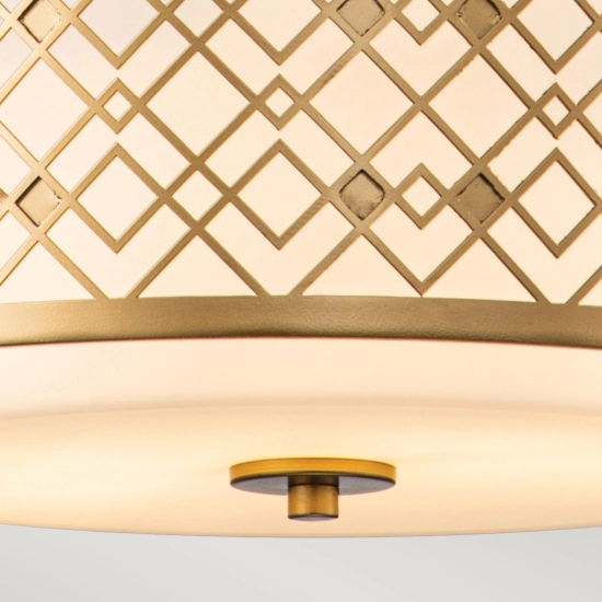 Średnia lampa wisząca Ziggy – 2 źródła światła – Lakierowane złoto ZIGGY-2P-M-LG Elstead Lighting