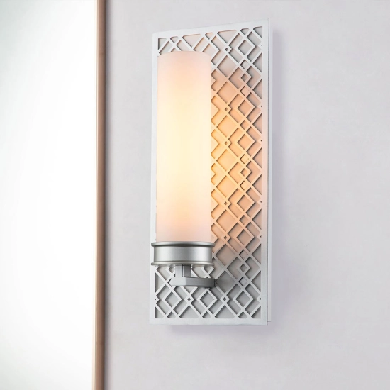 Kinkiet Ziggy – 1 źródło światła – Lakierowane srebro ZIGGY1-LS Elstead Lighting