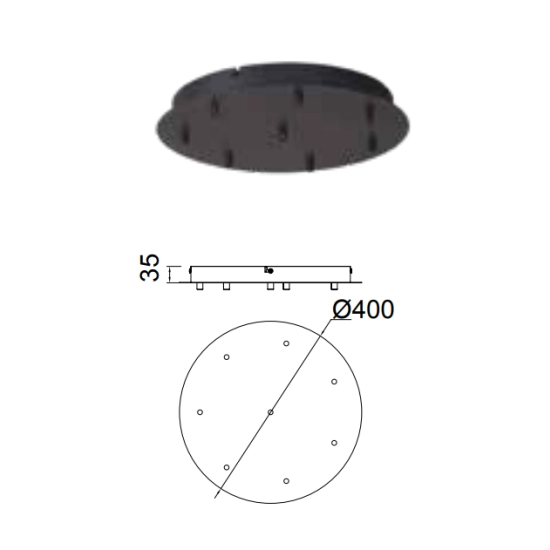 Rozeta 8L do lampy Mantra Tonik 8547MA - zdjęcie produktu