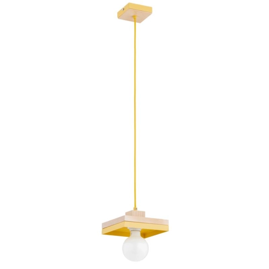 Lampa wisząca MIKO 1xE27 Żółta 61591 ALFA