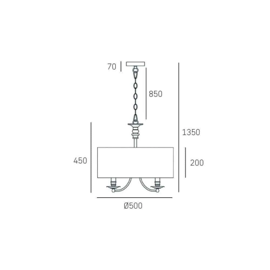 Lampa wisząca Abu Dhabi - P05406WH CosmoLight - zdjęcie dodatkowe 4