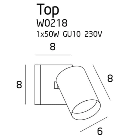 Top 1 kinkiet biały W0218 MaxLight