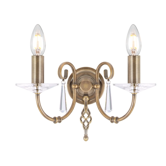 kinkiecik.pl Kinkiet Aegean – 2 źródła światła – Stary mosiądz AG2-AGED-BRASS Elstead Lighting