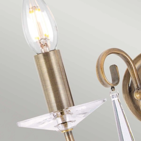 Kinkiet Aegean – 2 źródła światła – Stary mosiądz AG2-AGED-BRASS Elstead Lighting