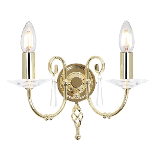 kinkiecik.pl Kinkiet Aegean – 2 źródła światła – Polerowany mosiądz AG2-POL-BRASS Elstead Lighting