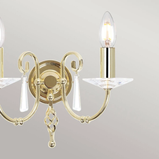 Kinkiet Aegean – 2 źródła światła – Polerowany mosiądz AG2-POL-BRASS Elstead Lighting