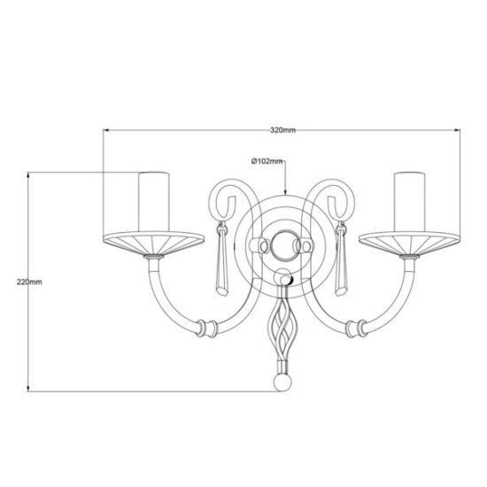 Kinkiet Aegean – 2 źródła światła – Polerowany nikiel AG2-POL-NICKEL Elstead Lighting