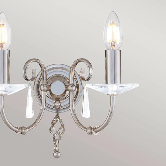 Kinkiet Aegean – 2 źródła światła – Polerowany nikiel AG2-POL-NICKEL Elstead Lighting