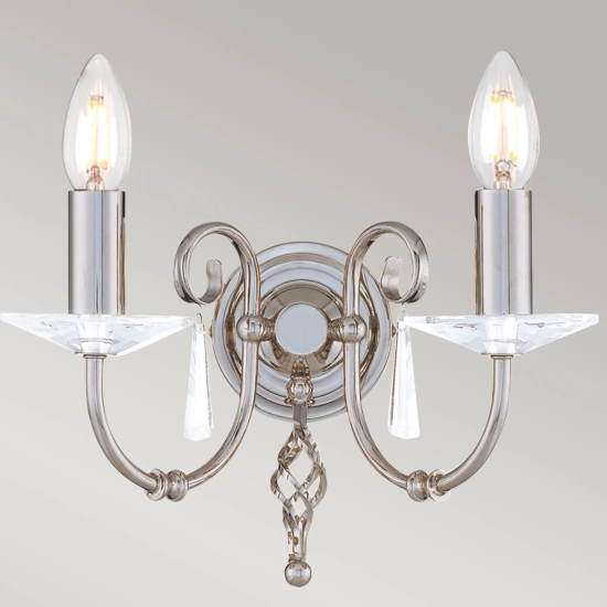 Kinkiet Aegean – 2 źródła światła – Polerowany nikiel AG2-POL-NICKEL Elstead Lighting