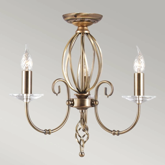 Żyrandol Aegean – 3 źródła światła – Stary mosiądz AG3-AGED-BRASS Elstead Lighting
