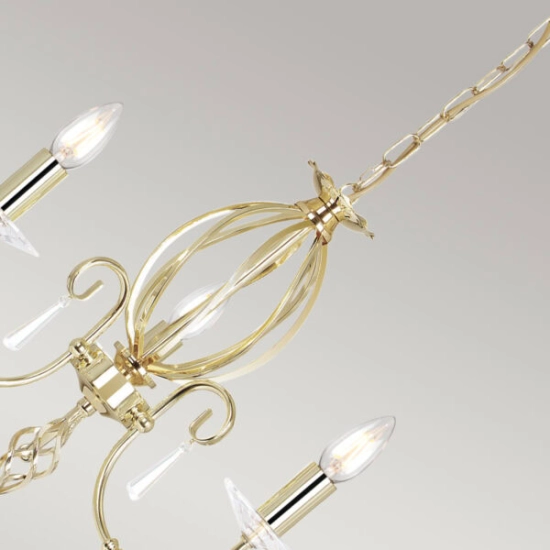 Żyrandol Aegean – 3 źródła światła – Polerowany mosiądz AG3-POL-BRASS Elstead Lighting