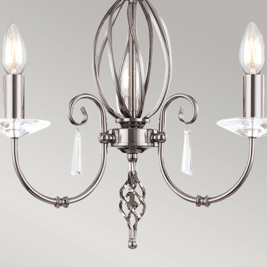 Żyrandol Aegean – 3 źródła światła – Polerowany nikiel AG3-POL-NICKEL Elstead Lighting