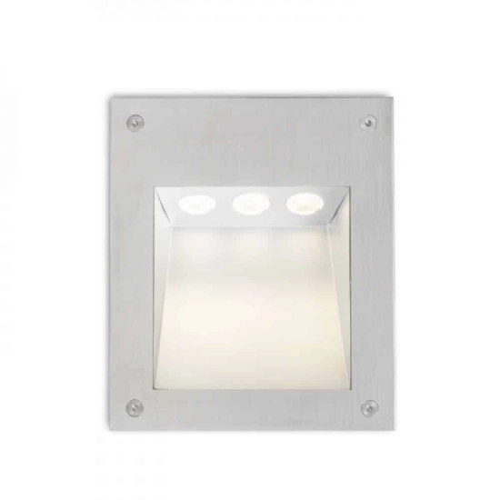 kinkiecik.pl AKORD wpuszczana w ścianę stal nierdzewna 230V LED 3W IP65 3000K R10546 Rendl light studio