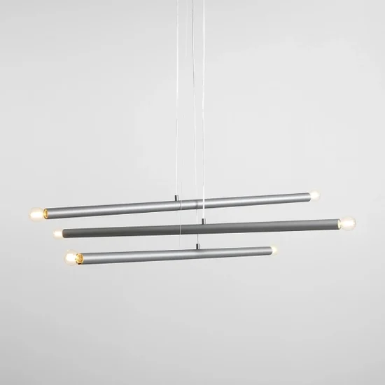 Lampa wisząca TUBO 6 Steel 1072K5 Aldex - zdjęcie produktu