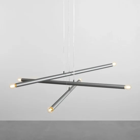 Lampa wisząca TUBO 6 Steel 1072K5 Aldex - zdjęcie dodatkowe 2