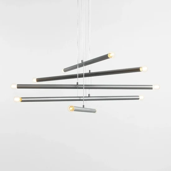 Lampa wisząca TUBO 10 Steel 1072M5 Aldex - zdjęcie produktu