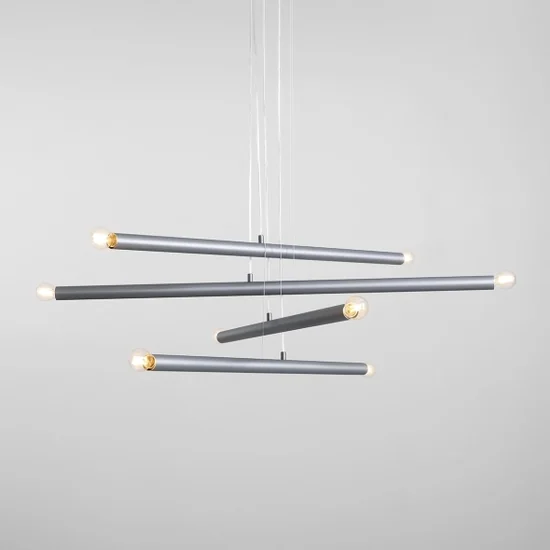 Lampa wisząca TUBO 8 Steel 1072P5 Aldex - zdjęcie produktu